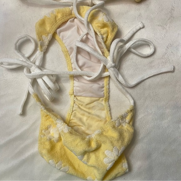 New! SET YLLW THE LABEL Eco Terry Side Tie Bikini 3641 - Picture 7 of 11